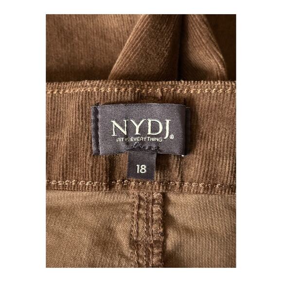 NYDJ Marilyn straight corduroy pants brown size 18 - Picture 5 of 8
